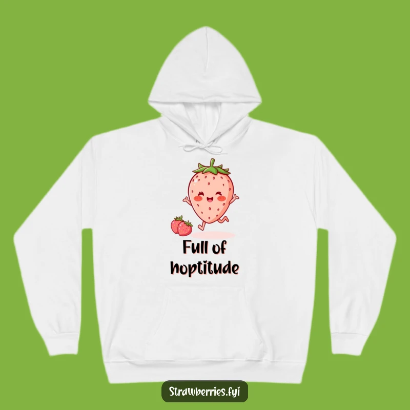 Cozy Funny Kawaii Strawberry Hop Hoodie - Warm & Cheerful Gift