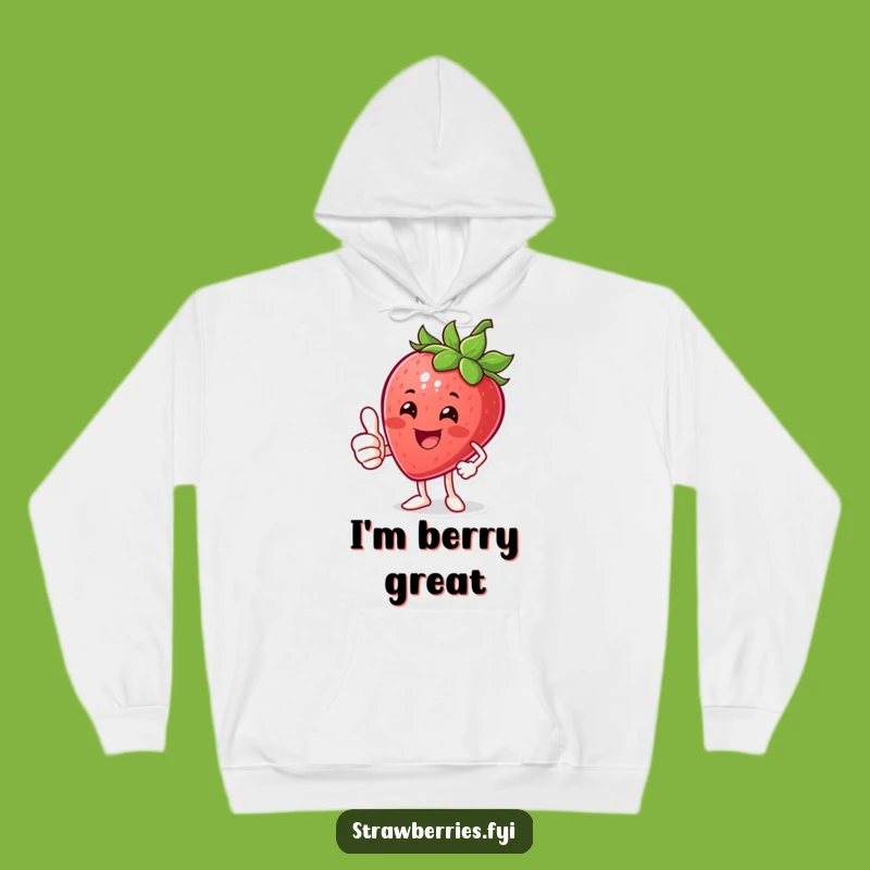 Funny Thumbs Up Strawberry Hoodie: Cozy Comfort with a Positive Vibe