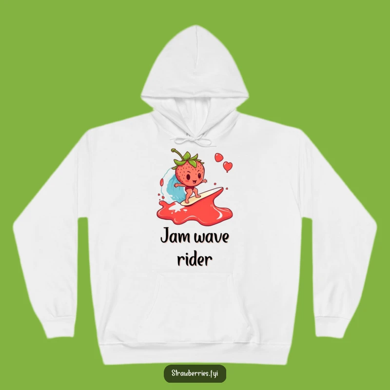 Funny Strawberry Hoodie: Jam Wave Surfer - Cozy & Comical Gift!