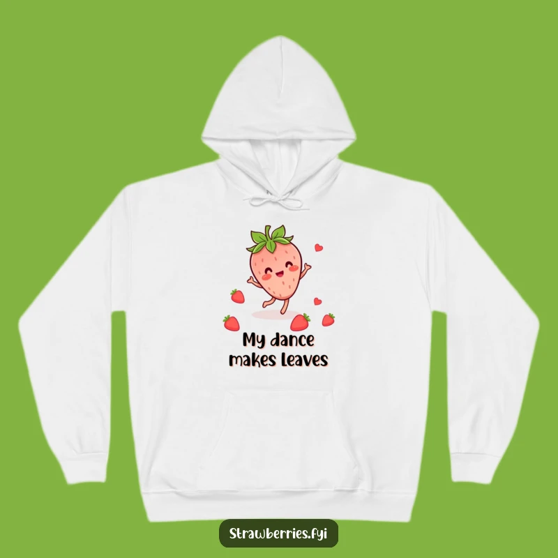 Cozy Funny Kawaii Strawberry Dance Hoodie: Warm Cheerful Berry Character Style Gift