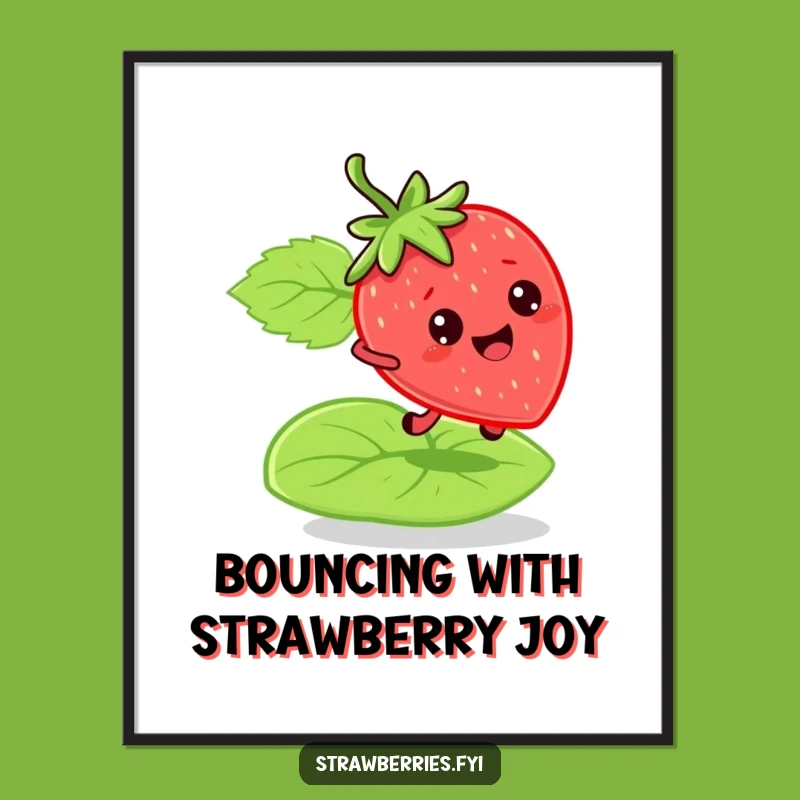 Free Printable Strawberry Wall Art: Bouncy Downloadable Decor for a Playful Space