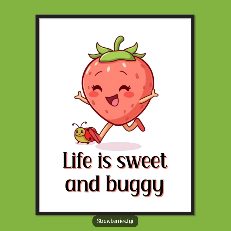 Free Printable Strawberry Wall Art: Jovial Downloadable Decor for a Cheerful Space