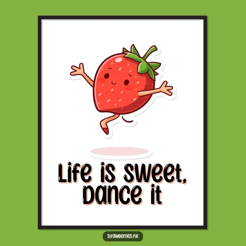 Free Printable Funny Strawberry Wall Art - Joyful Downloadable Decor