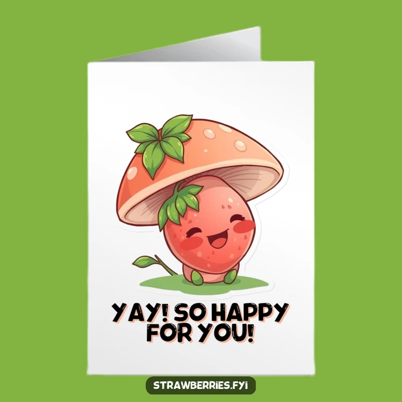 Free Printable Congrats Card: Funny Strawberry's Secret Win Gift