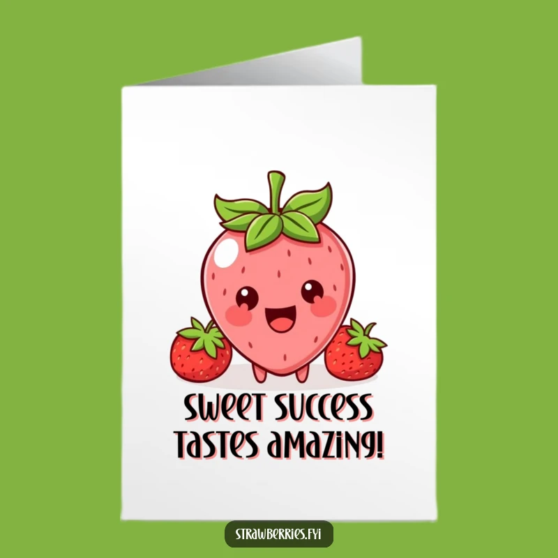 Free Printable Congrats Card: Generous Kawaii Strawberry Funny Downloadable Gift