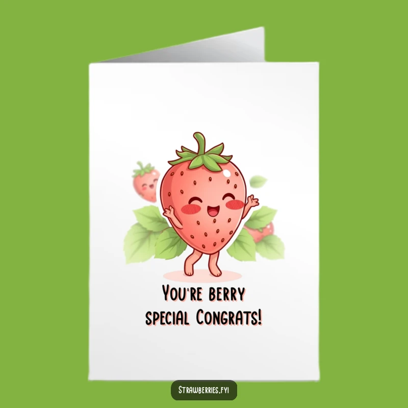 Free Printable Congrats Card: Strawberry Dance Celebration, DIY Gift