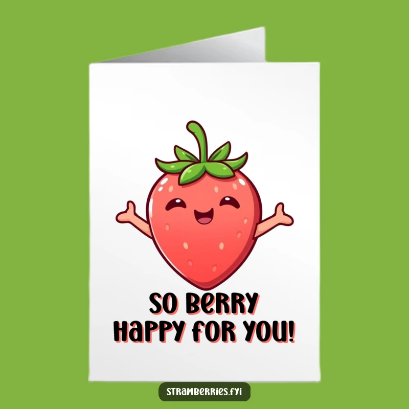 Kawaii Strawberry Free Printable Congratulations Card - Hugs for Success, Downloadable Joy!