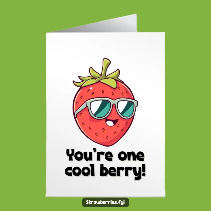 Free Printable Congrats Card: Hilarious Strawberry Sunglasses - Easy Download Gift