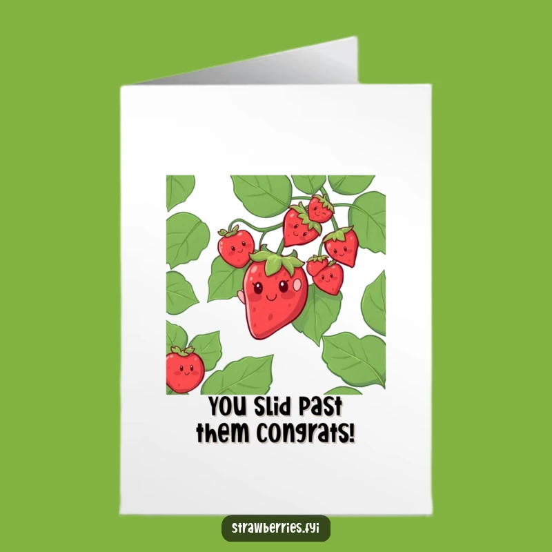 Free Printable Congrats Card: Strawberry Vine Slide Success, DIY Gift
