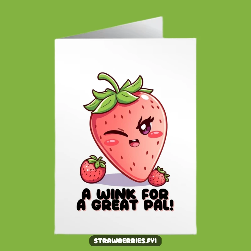Free Printable Thank You Card: Winky Strawberry - Secretive DIY Gift