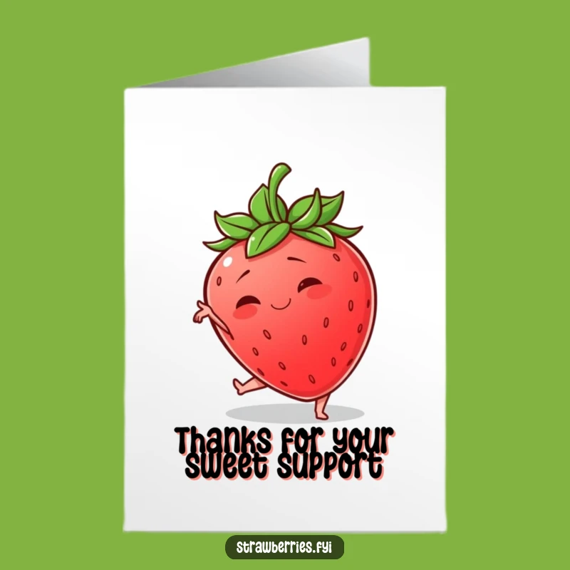 Free Printable Thank You Card: Wobbly Strawberry's Sweetly Awkward Thanks, DIY