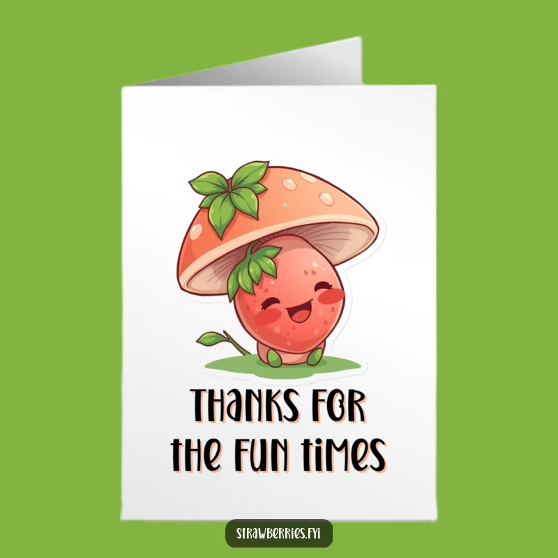 Free Printable Thank You Card: Funny Strawberry Hiding Gift