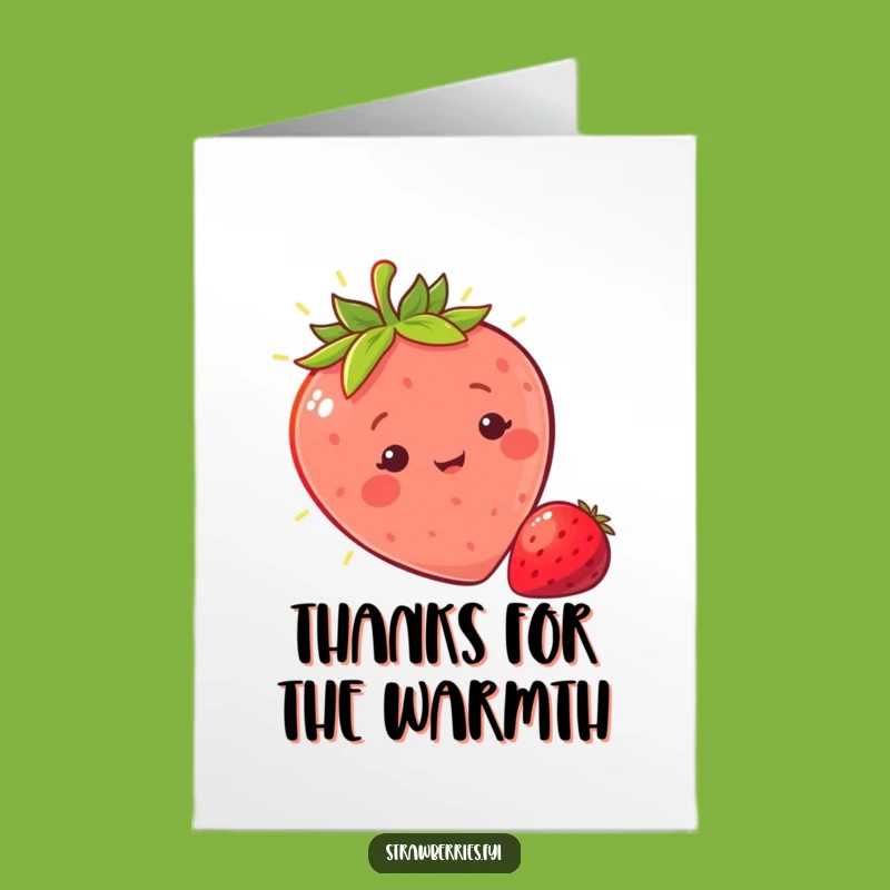 Free Printable Sunny Strawberry Thank You Card: Warm Downloadable Gift for Gratitude