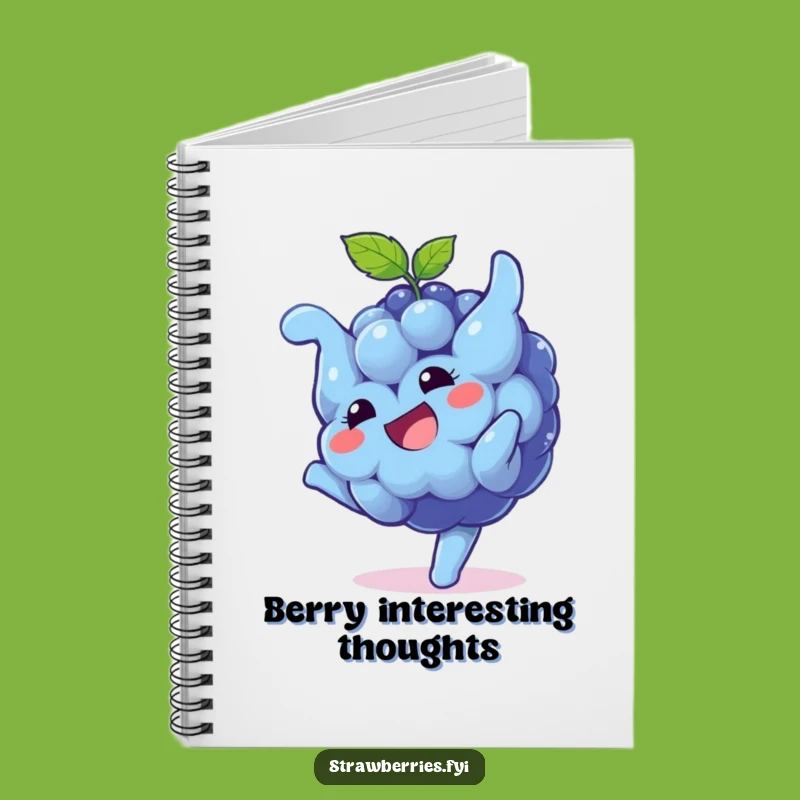 Funny Blueberry Somersault Notebook: Jot Down Ideas with Fruity Flair