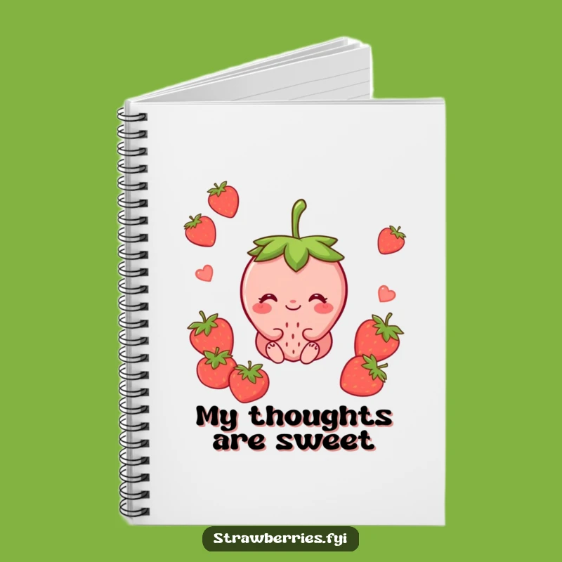 Funny Content Strawberry Smile Notebook - Peaceful Journal Funny Gift