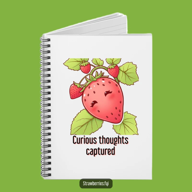 Funny Curious Strawberry Vine Notebook - Journal Your Discoveries