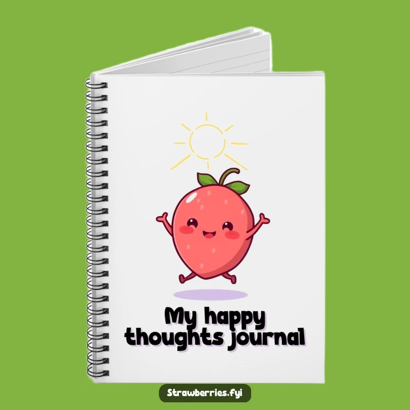 Funny Kawaii Strawberry Dancing Notebook - Capture Cheerful Notes