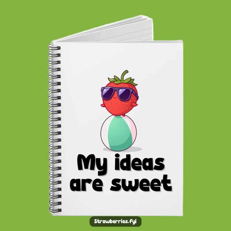 Funny Strawberry Beach Ball Notebook: Hilarious Journal for Sunny Thoughts