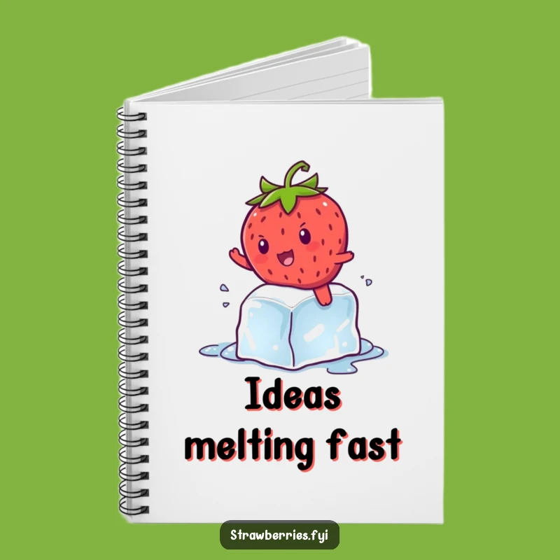 Funny Strawberry Ice Cube Notebook - Hilarious Journal & Gift Idea