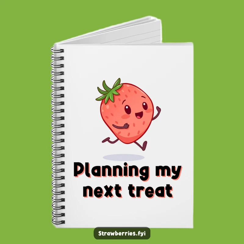 Funny Strawberry Notebook: Jot Down Ideas with Hilarious Dessert Dash Art