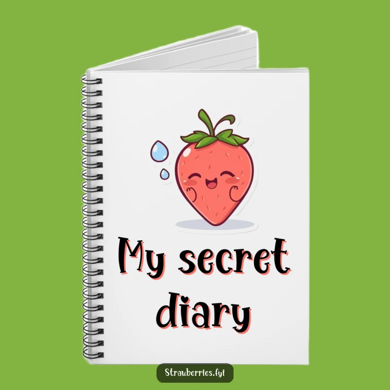 Funny Strawberry Secret Notebook: Jot Down Your Most Cherished Secrets
