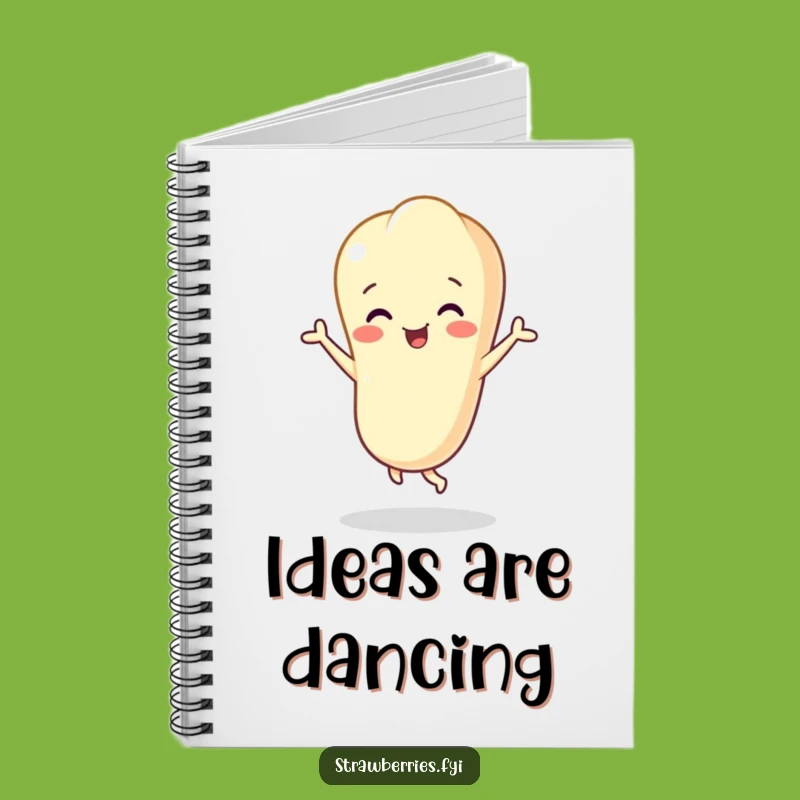 Funny Vanilla Bean Dance Notebook - Cheerful Flavor Journal for Happy Ideas