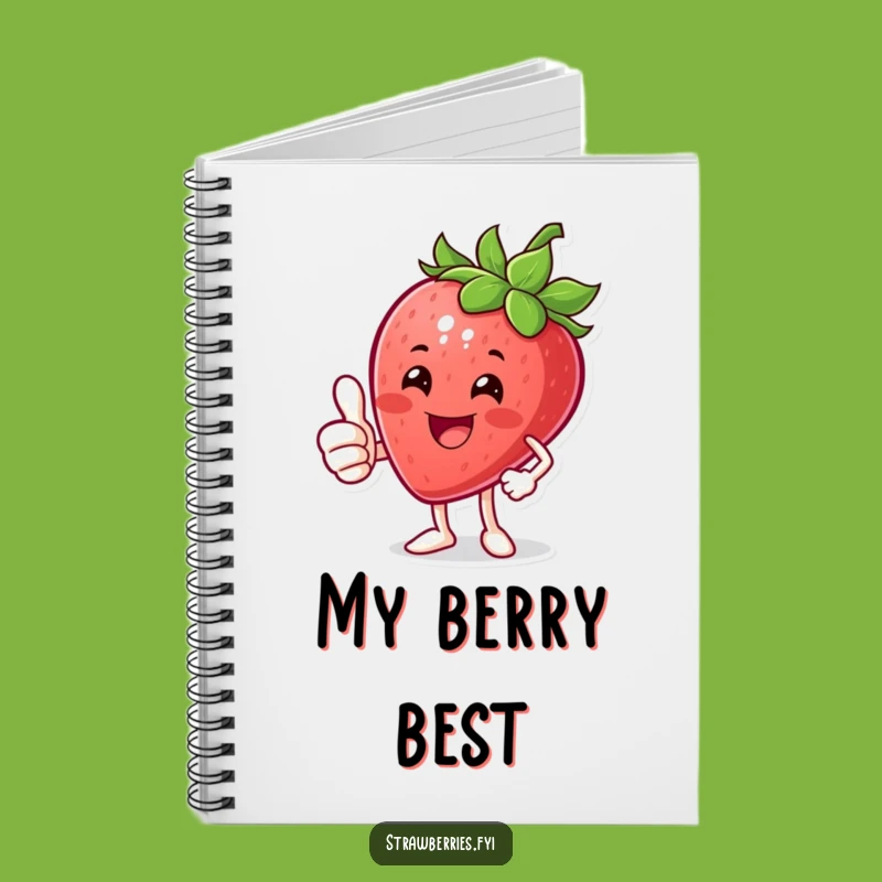 Funny Thumbs Up Strawberry Notebook: Journal Your Positive Thoughts