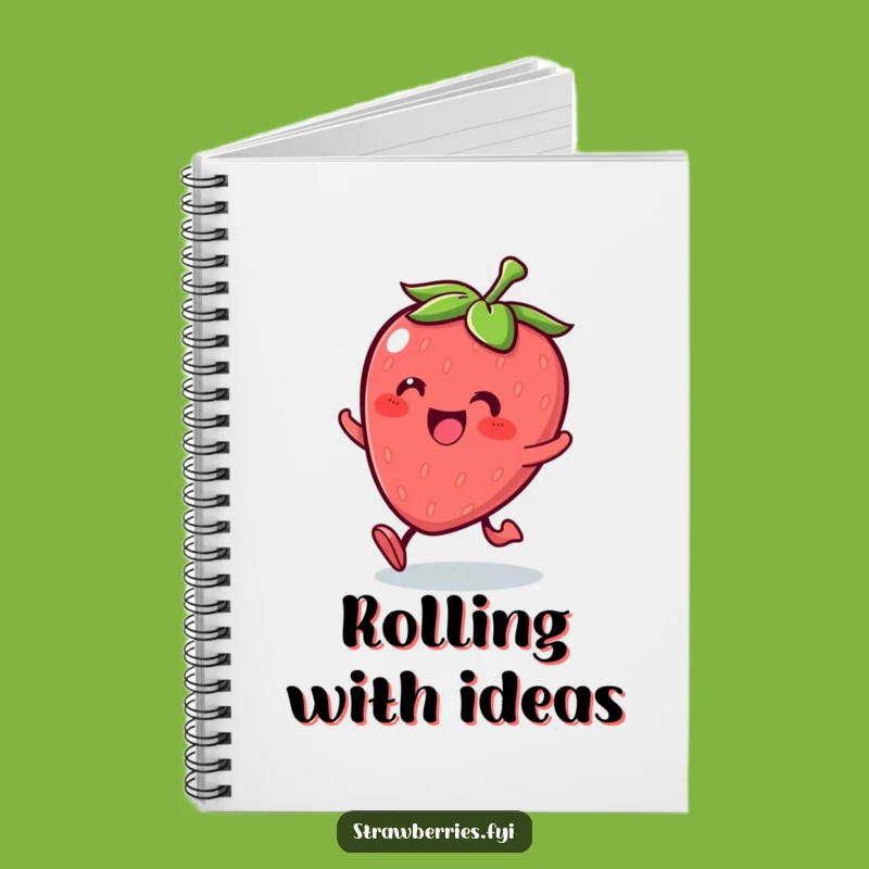 Funny Kawaii Strawberry Roll Notebook: Jot Down Joyful Thoughts with Glee