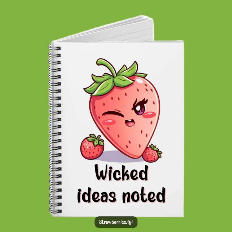 Funny Strawberry Wink Notebook: Jot Down Mischievous Ideas!