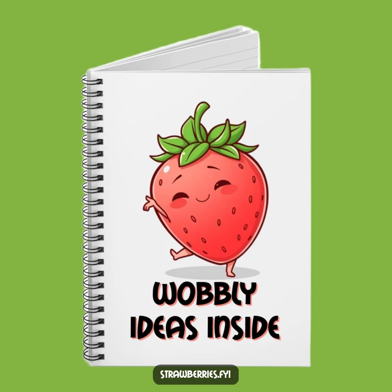 Funny Wobbly Strawberry Notebook: Jot Down Notes with Hilarious Yoga Inspiration