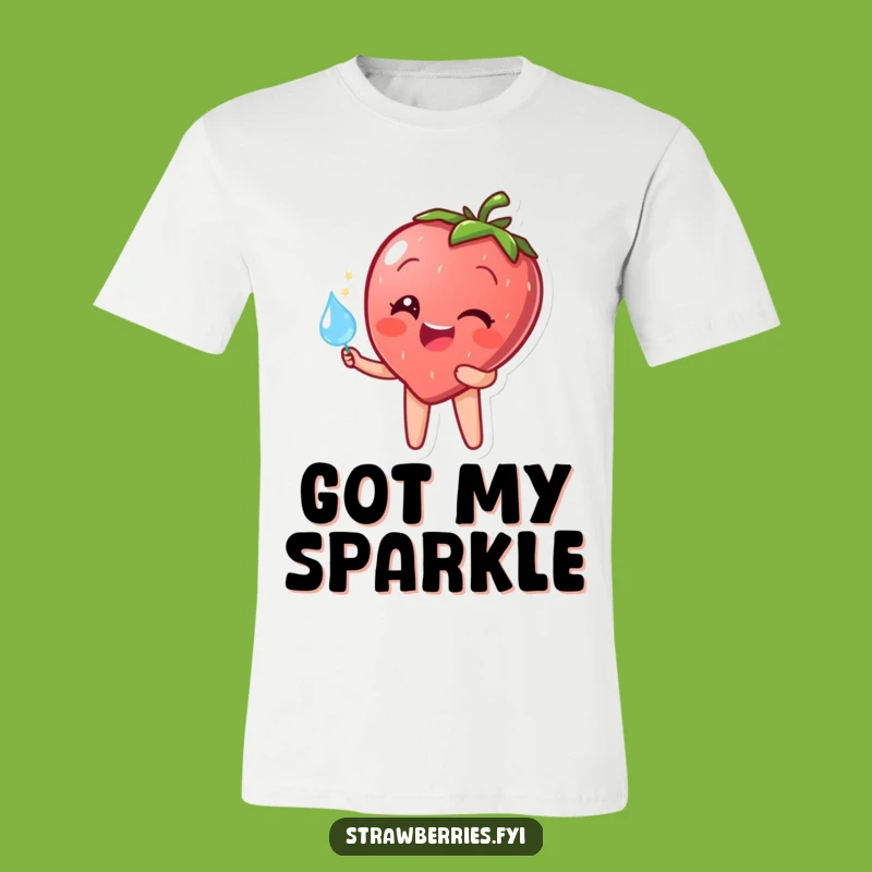Funny Strawberry Dewdrop T-Shirt: Wear Your Sparkle!