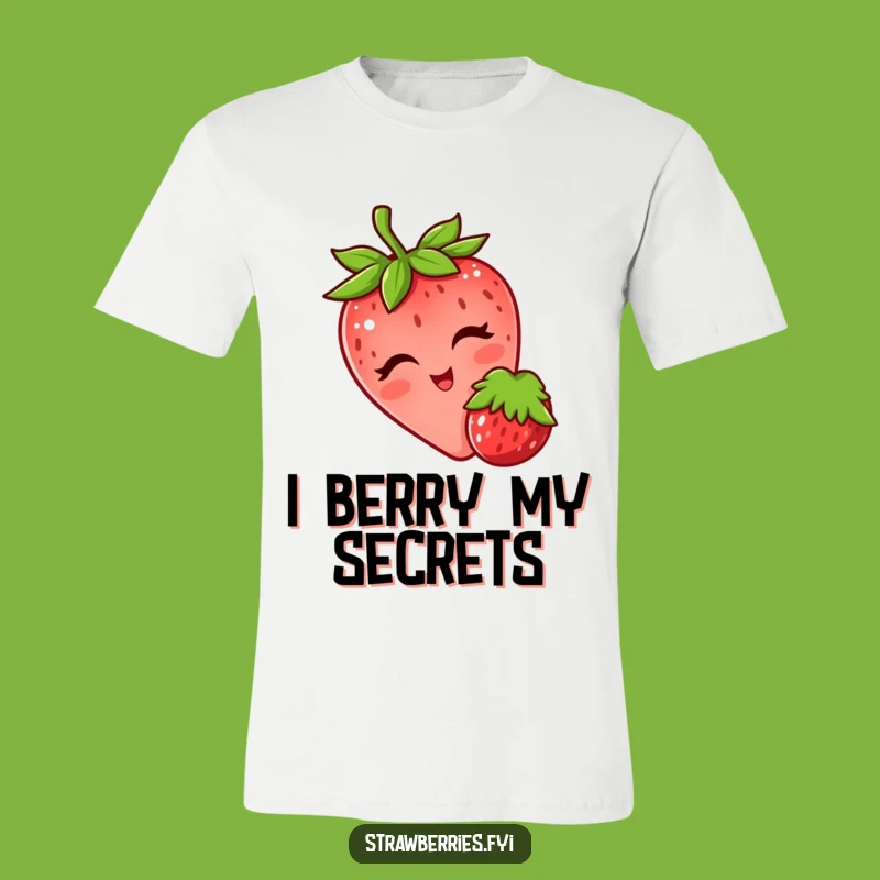 Funny Winking Strawberry T-Shirt Show Off Your Playful Side Hilariously