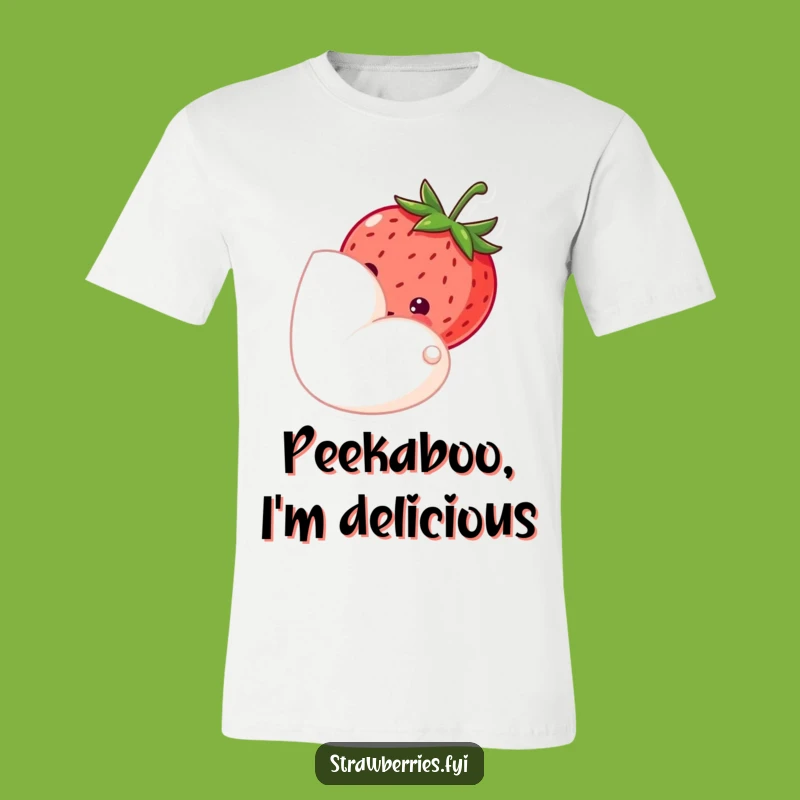 Funny Shy Strawberry T-Shirt Show Your Sweet Side With Gentle Humor