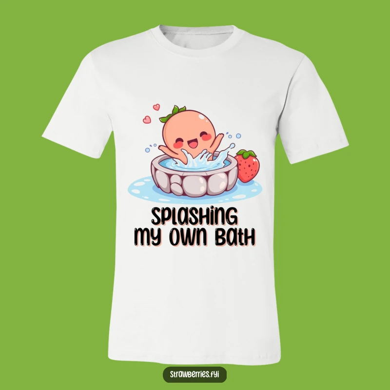 Funny Strawberry Splash T-Shirt: Hilarious Fruit Character Tee Gift
