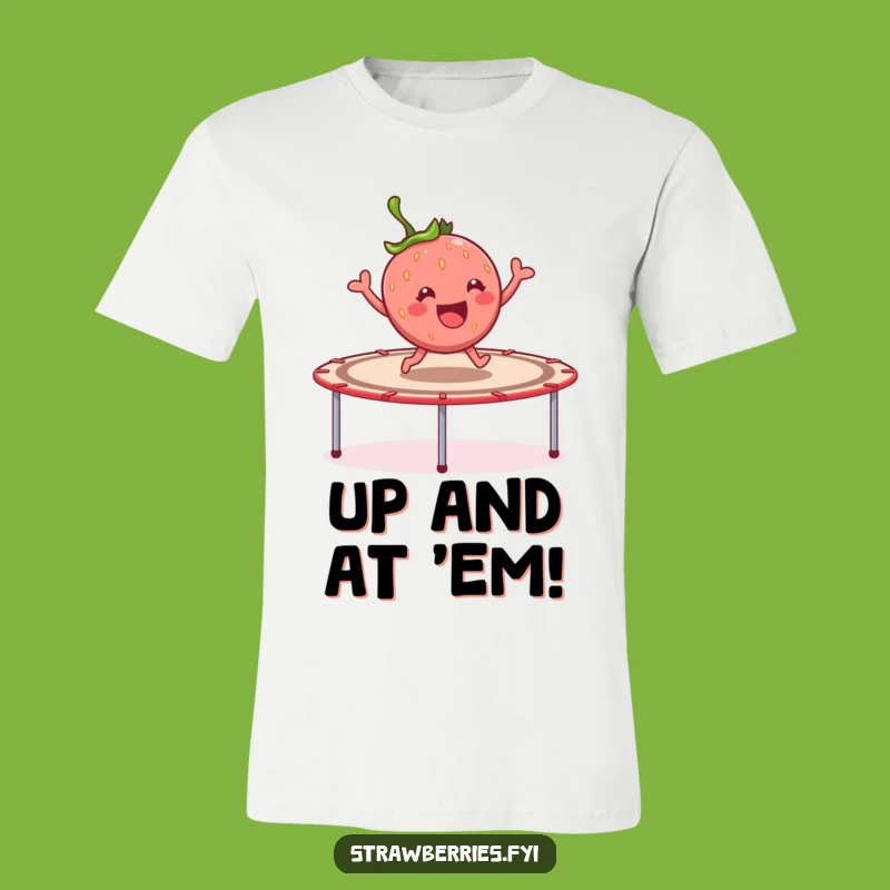 Funny Strawberry Trampoline T-Shirt - Energetic & Cheerful Gift
