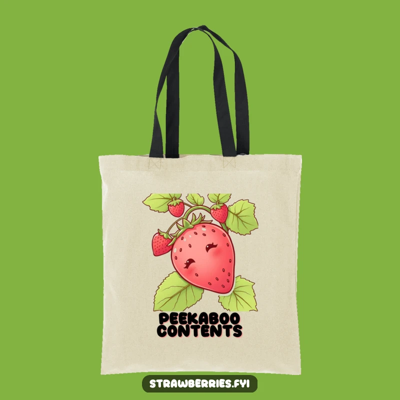 Funny Curious Strawberry Vine Tote Bag - Carry Your Curiosity