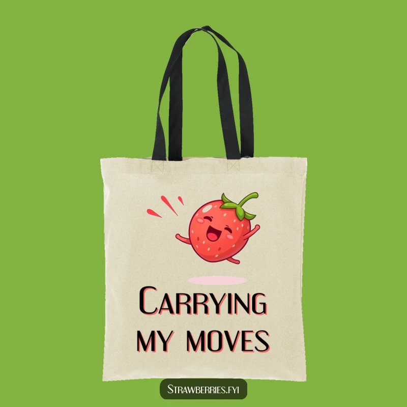 Funny Giddy Strawberry Tote Bag - Carry Your Cartwheel Energy!