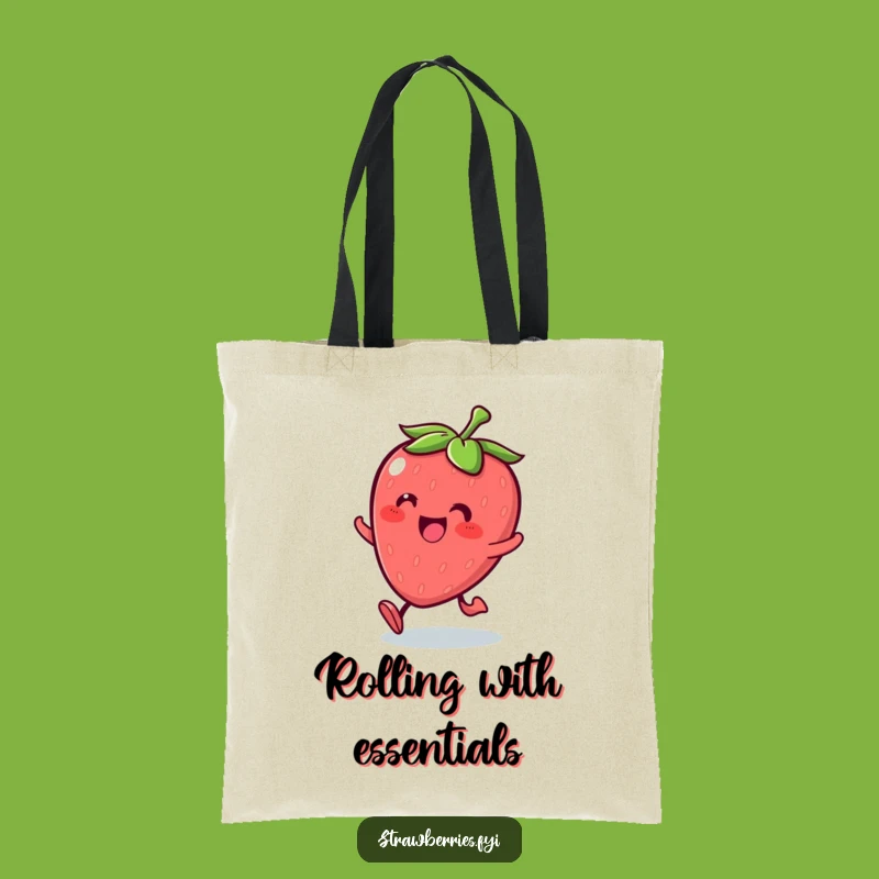 Funny Kawaii Strawberry Roll Tote Bag: Carry Your Glee Everywhere