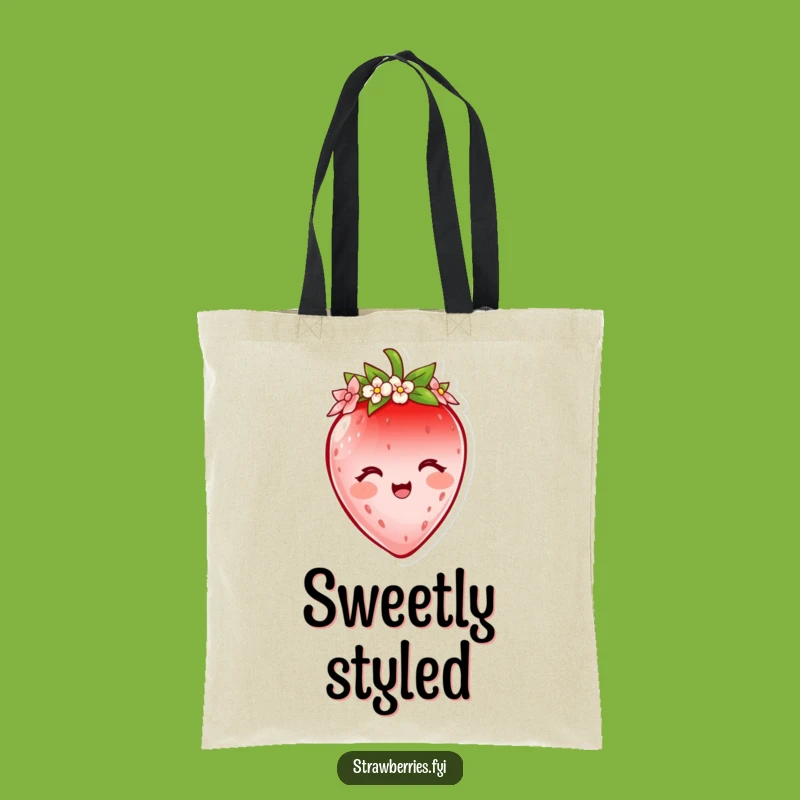 Funny Strawberry Crown Tote Bag: Carry Your Sweetness in Style